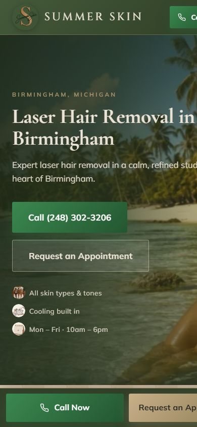 Summer Skin shown on a phone