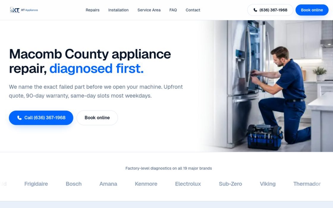 XT Appliances &mdash; live site