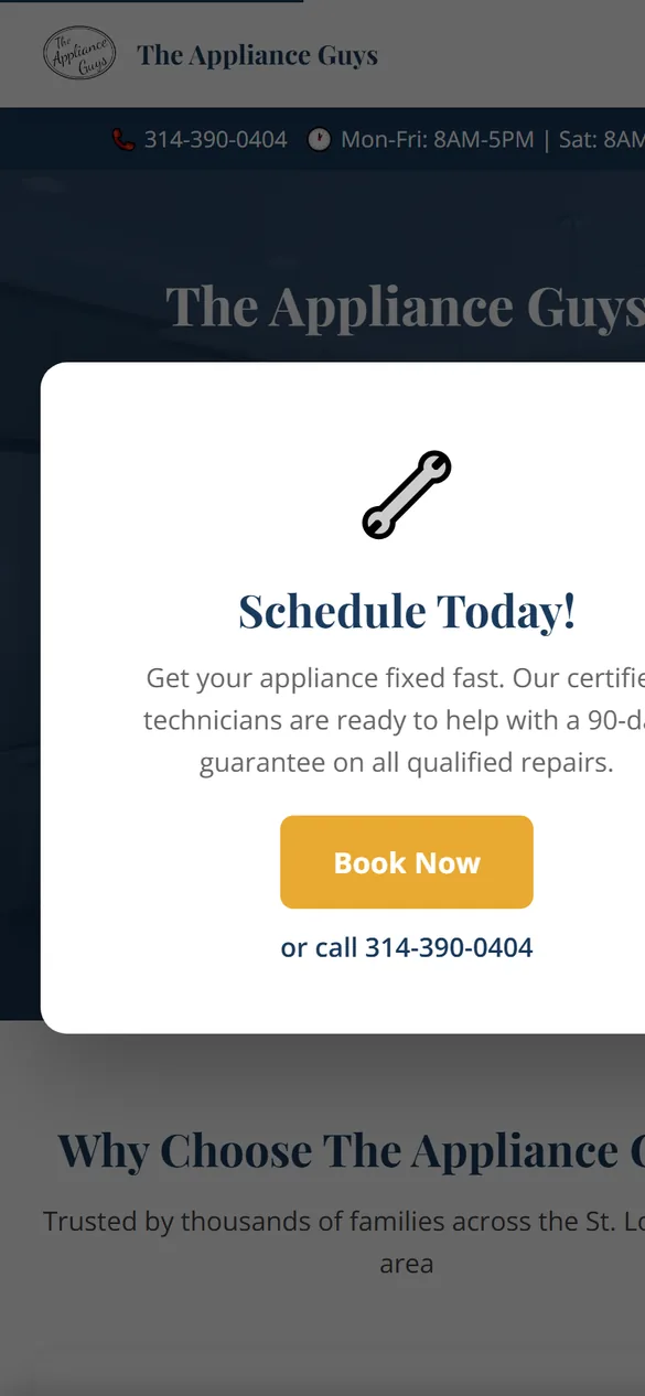 The public Fix Appliances Now site